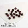 Colección de Cuentas Redondas Acrílicas de Color Sólido Pulsera Collar Cadena para Teléfono Móvil Cuentas Agujero Recto Básico Joyería Colorida Cuentas Sueltas