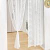 Amazon Encaje de Punto por Urdimbre Transfronterizo Barra de Encaje de Doble Fila Vertical Cortina Acabada para Mosquitera SHEIN en stock