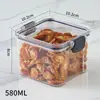Cozinha multi-grãos macarrão armazenamento jarra nozes doces produtos secos frasco de armazenamento quadrado transparente fivela jarra de armazenamento seco