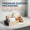 Somos especializados em caixas de papel personalizadas, caixas de avião e impressão de caixas coloridas, incluindo impressão de logotipo para caixas de presente, embalagens de roupas e embalagens de cosméticos. Pedidos de amostra são bem-vindos.