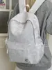 Letras Bordadas Atmosféricas, Estilo Coreano, Versátil, Casual, Mochila Simple, Mochila de Diseño Nicho, Bolso Escolar para Estudiantes