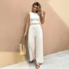 Pantalones Casuales Holgados de Pierna Recta con Encaje Empalmado para Mujer, Estilo Nuevo Verano 2026, Transfronterizo Europeo y Americano de Amazon