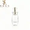 Nueva Botella Gotero de Vidrio Transparente con Presión de Flor de Loto de Fondo Grueso de 30ml, Rayas Volcán, para Esencia y Loción