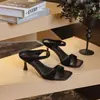 Pantuflas de Tacón Alto de Piel de Cordero Francesa para Mujer 2026 Nuevo Estilo Sandalias de Piel Genuina Versátil Temperamento Ropa de Exterior