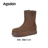 Botas de nieve de suela gruesa para mujer Augushiden modelo nuevo 2026, zapatos de algodón acolchados y engrosados de invierno para exteriores para el Noreste