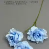 Materiais para Buquê de Flores Artificiais Azuis para Decoração de Cena de Casamento, Rosas Azuis para Arranjo de Chão de Salão de Casamento e Flores Decorativas