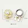 Los gemelos de botón de camisa perlados florales son exquisitos y versátiles, desmontables, no requieren perforación, botones fijos para decoración de manga de traje