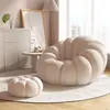 Sillón Sofá Perezoso de Calabaza, Sillón Reclinable de Algodón Comprimido al Vacío Sofá de Ocio con Reposapiés