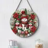 Adornos Navideños Creativos Transfronterizos Artesanías de Madera Cartel Redondo para Puerta Serie Colgante de Madera 20Cmos Colgante