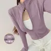 Transpirable Ajustado Secado Rápido Manga Larga para Mujer Delgado con Forro Polar Adelgazante para Correr Fitness Top Exterior Sensación de Alta Gama Ropa Deportiva para Yoga