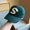 Gorra Bordada Unisex de Marca de Moda con Parche de Letra S Grande, Combinación Perfecta para Todo, Casual para Primavera y Otoño, Visera Curva, Gorra de Béisbol para Pareja