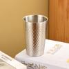 Vaso de Agua Coreano de Acero Inoxidable 304 Vaso Diamante Martillado de Doble Capa Estilo Camping al Aire Libre Vaso para Cerveza Restaurante Vaso para Jugo Café