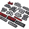 Yaxiu Nuevo Parche de Letras Blanco y Negro Parche Decorativo para Ropa y Bolsos Parche de Tela Bordado con Letras Inglesas Rectangular
