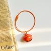 Llavero con forma de campana de color caramelo, anillo de alambre pintado con pintura de color, colgante para mochila escolar de estudiante, pequeño regalo, adornos para muñecas.