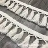Fleco de borla de escoba de algodón blanco de 7 cm encaje hilo de algodón puro encaje accesorios textiles para el hogar ropa