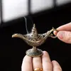 Quemador de Incienso Lámpara Mágica de Aladdín Quemador de Incienso de Bobina de Aleación con Patrón de Nube, Polvo Antiadherente, Madera de Agar, Sándalo, Incienso de Pera de Ganso, Adorno para Ceremonia de Té