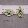 DIY Pendientes Hechos a Mano Pendientes Barra Pop Doble Colgante Hebilla de Diamante Perla Aleación Doble Anillo Colgante Placa de Taladro Material