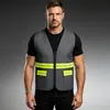 Coletes refletivos para canteiros de obras, projetos de construção chineses, roupas refletivas de segurança, impressão de logotipo personalizado, uniformes de trabalho
