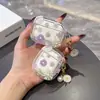 Adequado para Capa Protetora de Fone de Ouvido Transparente Flor de Cerejeira Apple Airpods5/4 Capa Protetora Transparente Redonda Bluetooth Sem Fio