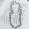 Colar de Contas Redondas Multicamadas de Metal de Alta Qualidade Estilo Europeu e Americano Personalidade Exagerada Corrente para Clavícula Corrente de Colar Sexy Elegante