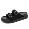 Fornecimento exclusivo transfronteiriço de sapatos femininos estilo Birkenstock de sola grossa, material EVA, novo modelo de verão, chinelos outdoor de fivela dupla, antiderrapantes, disponíveis na Shein e TEMU