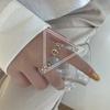 Anillo retro elegante transfronterizo europeo y americano con letras inglesas simples, joyería de moda popular, anillo de cadena de hip hop