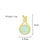 Bolsa de la suerte verde claro gota de agua comercio exterior transfronterizo DIY joyería hecha a mano cobre circón microincrustado accesorios colgante collar