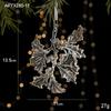 Adornos navideños, árbol de Navidad, lentejuelas, purpurina, acrílico transparente, copo de nieve, campana colgante, diseño festivo DIY