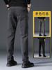 Pantalones de imitación de piel de vaca para hombre, informales, de moda coreana, de negocios, rectos, holgados, de trabajo, de primavera