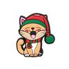 2024 Nuevo Lindo Serie Gato Navideño Dibujos Animados Zapatos Cueva Zapatos Hebilla Zapato Flor Sandalias de PVC de Goma Suave Accesorios Joyería