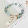 Pulseira de cristal de arenito azul estilo coreano original versátil para mulheres relógio doce joias de cristal rosa joia de presente criativo joias em lote