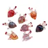 Colgante de collar de corazón de vidrio Materiales importados Vidrio hecho a mano Accesorios de joyería DIY Colgante Luz de lujo Nicho