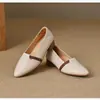 Zapatos planos para mujer 2026 nuevo modelo, suela suave, boca poco profunda, punta fina, zapatos de piel estilo francés, mocasines de piel suave de verano
