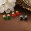 Nuevos Pendientes de Calabaza de la Fortuna Estilo Chino con un Toque Chino, Moda de Nicho, Pendientes de Botón Vintage Retro de Alta Gama Estilo Corte