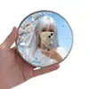 Espejo convexo de mano para fotografía de viajes, herramienta para tomar selfies, espejo redondo pequeño, espejo reflectante mini compacto