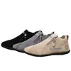 Zapatillas Casuales para Hombre con Forro Polar Populares Transfronterizas, Mocasines de Invierno sin Cordones, Mismo Estilo Zapatos Perezosos de Cuero al por Mayor