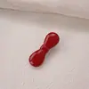Grampo de Cabelo Laço Borgonha Coreano Presilha de Laço Fofa Versátil Presilha Lateral para Franja Acessório de Cabelo para Mulheres