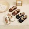 Novedades de Primavera y Otoño Zapatos Negros de Cuero Versátiles para Bebé Zapatos Suaves para Caminar Bebé Zapatos de Princesa para Niñas Zapatos Simples para Niños