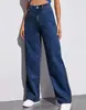 Aliexpress Amazon Pantalones Rectos Sueltos Jeans Lavados Moda Retro para Mujer Pantalones Casuales Versátiles Transfronterizo