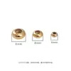 Relleno de Oro de 14K Silicona Redondas Sueltas Cuentas Espaciadoras de Posicionamiento Collar Pulsera Hecho a Mano DIY Casero Material Accesorios de Joyería