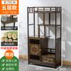 Gabinete Lateral de Madera Maciza para Té Estante de Almacenamiento Gabinete de Almacenamiento para Oficina Gabinete Bajo para Té Gabinete Pequeño para Té Gabinete de Té Mesa de Té