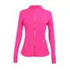 Jaqueta Lulu Gola Alta Original Define Zíper Dourado Roupa de Yoga Roupa Fitness Manga Longa Jaqueta Esportiva Exportação
