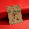 Aleación de Navidad Alce Papá Noel Árbol de Navidad Copo de Nieve Caramelo Guantes Colgante Pulsera de Tarjeta Trenzada