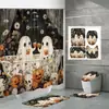 Ventas Directas de Fábrica Amazon Comercio Electrónico Halloween Nuevo Estampado Digital Impermeable Poliéster Cortina de Baño Mampara Cortina de Ducha 2