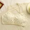 Ropa interior de algodón puro para estudiantes de secundaria y preparatoria en su período de desarrollo, top deportivo, a prueba de impactos, transpirable, copa fija de una sola pieza, sujetador sin costuras