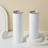 Copo Térmico Reto de Aço Inoxidável 20oz, Parede Dupla, Cilindro Reto, Copo com Canudo Isolado, Revestimento para Transferência, Porta-copos de Carro 30oz