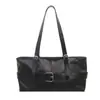 Nuevo Bolso de Hombro Único con Hebilla de Cuero Escarchado para Otoño Bolso de Mano Retro de Cuero con Cera de Aceite Moda Versátil Bolso de Axila para Mujer