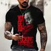 Camiseta Unisex de Manga Corta con Cuello Redondo, Patrón de Payaso DC, Máscara Maligna 3D, Suministro de Fábrica de Estación Independiente de Camarones de Amazon