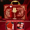 Caixa de Dinheiro para Presente de Noivado, Arranjo de Dinheiro para Presente, Caixa de Presente, Baú de Presente, Caixa Tridimensional Estilo Chinês com Dragão e Fênix de Mão