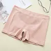Calcinha de Perna Reta Estilo Japonês Calça de Segurança Colmeia Menina Algodão Puro no Gancho Alta Elasticidade Levanta Bumbum Cintura Média Controle de Barriga Boxer Brief